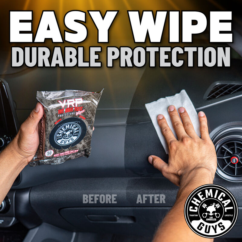CHEMICAL GUYS - VRP Protectant Car Wipes for Vinyl Rubber and Plastic (50 WIPES) 4 0 0 0 22 6 23 22 8 24 pmwtvd10750 alt image 02