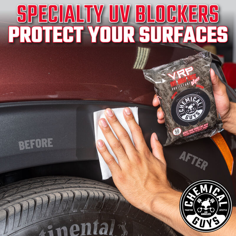 CHEMICAL GUYS - VRP Protectant Car Wipes for Vinyl Rubber and Plastic (50 WIPES) 3 0 0 0 22 8 24 pmwtvd10750 alt image 06
