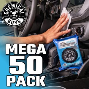 CHEMICAL GUYS - Total Interior Cleaner and Protectant Car Cleaning Wipes (50 Wipes)