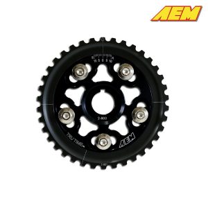 AEM Electronics Tru-Time Cam Gear Black Anodized (Honda D-Engines 87-96) 10 23 800bk