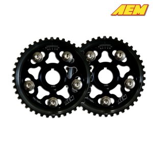 AEM Electronics Tru-Time Cam Gears Black Anodized (Honda H22-Engines) 6 23 801bk
