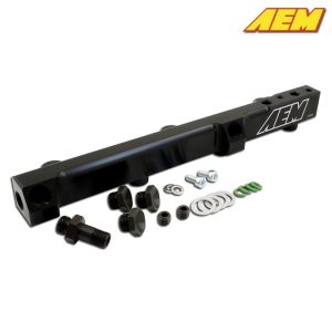 AEM Electronics High Flow Fuel Rail Black Anodized (Honda H/F-Engines) 16 25 104bk