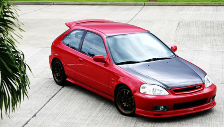 AERODYNAMICS - Honda Civic Bumperlip Front PU Mugen (1999-2001 2/3/4 Door) 3 ae bl cv99 m f a 3