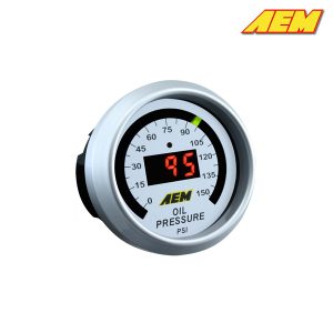 AEM Electronics Oil Pressure Gauge 150 Psi/10.3 Bar Digital (Universal) 2 aem 30 4407