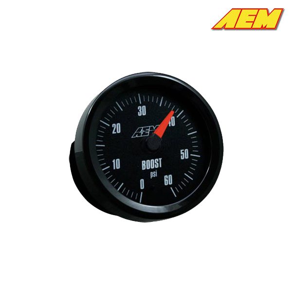AEM Electronics Boost Gauge Analog Up To 60 PSI (Universal) 2 aem 30 5137b