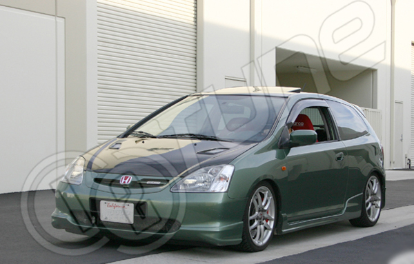 AERODYNAMICS - Honda Civic Type R Front Bumperlip ABS (2001-2003 3/5 Door) 1 ep3 type r front lip Aerodynamics ABS Civic 2001-2003