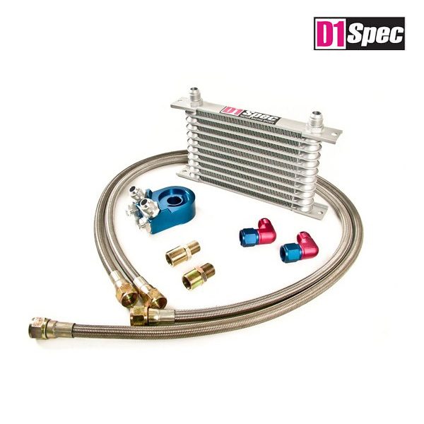 D1 Racing Spec British Oil Cooler 11 Rows Kit (Universal) 2 d1 ock 11 b