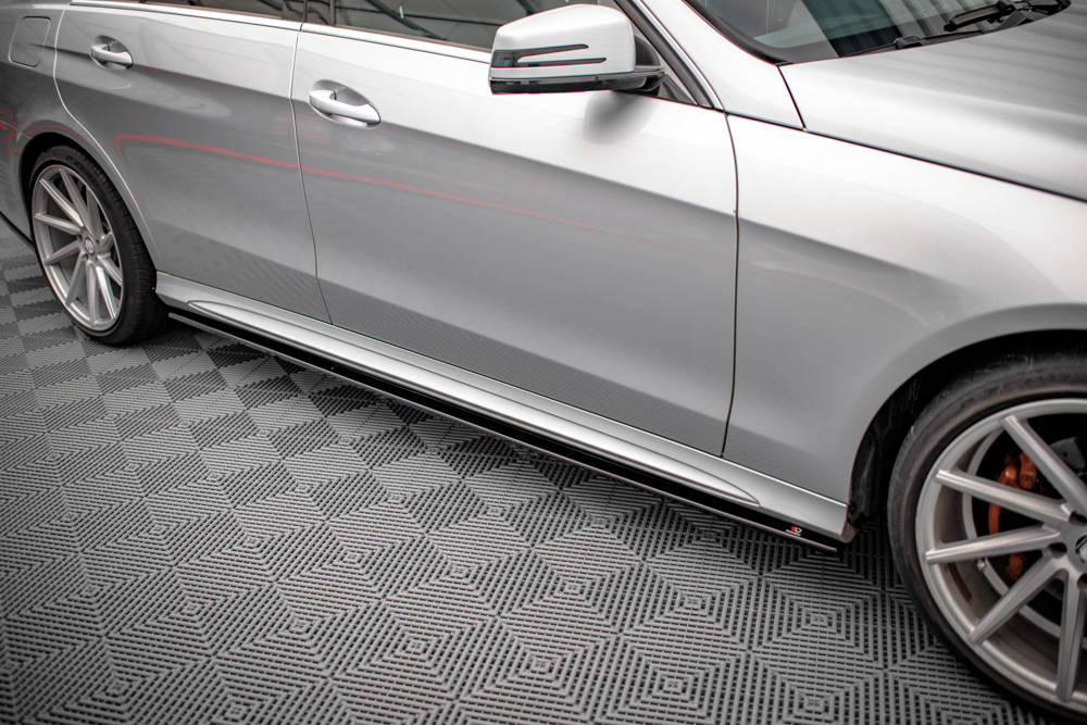 Maxton Design Mercedes E-Class AMG-Line Side Skirt Extensions - Gloss (Facelift W212 2012-2016) 2 eng pm side skirts diffusers mercedes benz e63 amg amg line sedan w212 facelift 11705 8