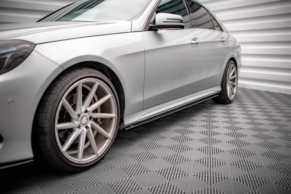 Maxton Design Mercedes E-Class AMG-Line Side Skirt Extensions - Gloss (Facelift W212 2012-2016) 3 eng pm side skirts diffusers mercedes benz e63 amg amg line sedan w212 facelift 11705 9