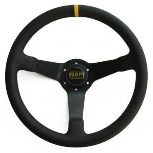 QSP Leather Steering Wheel Black 3-Spoke 350mm, 70mm Depth (Universal) 9 qsp qs l70z3