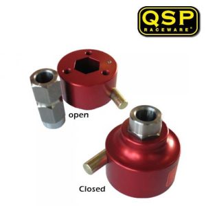 QSP Quick Release Hex (Universal) 7 QSP hex quick release, weld-on hex type shown open and closed