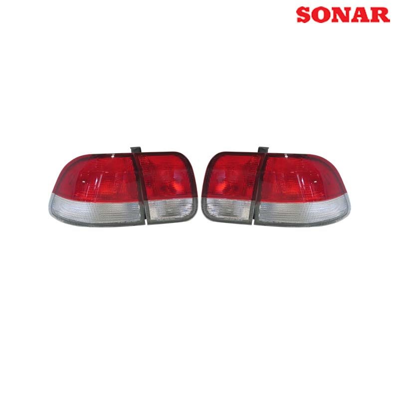 Sonar Tail Lights JDM Red/White (Civic 95-01 4dr) 1 tl cv964d jdm 1