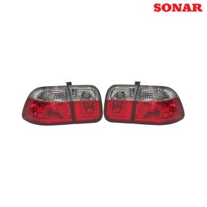 Sonar Tail Lights Crystal Red/Clear (Civic 95-01 4dr)