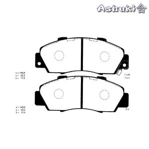Ashuki Brake Pads Front