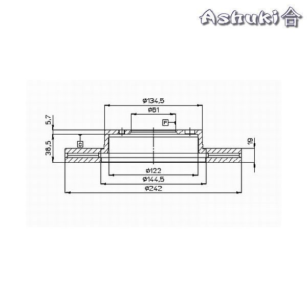 Ashuki Brake Disc Front 1 ash h035 07