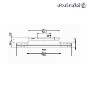 Ashuki Brake Discs Set Front (4x100)