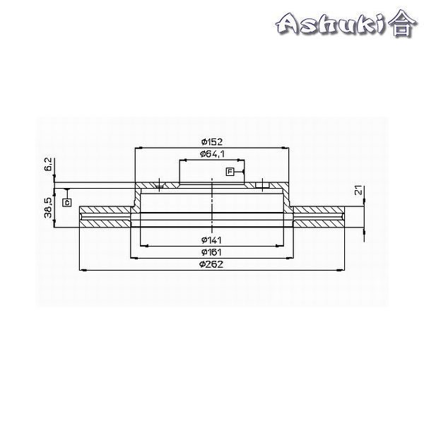 Ashuki Brake Discs Set Front (4x100) 1 ash h037 55