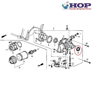 Honda Crankshaft Seal Oil Pump Side (38X50X7.4) 6 Honda Crank Seal 38x50x7.4, Honda OEM part 91212-PR3-003