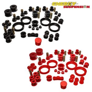 Energy Suspension Hyper-Flex System Complete Master Bushing Set Red (16.18109R) (Civic 95-01 VTi) 10 Energy Suspension 16.18109R complete master bushing kit, black and red sets pictured