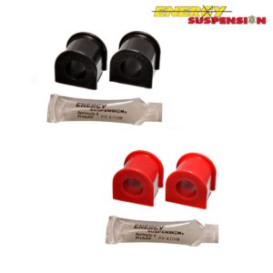 Energy Suspension Sway Bar Bushings Front 19mm Black (16.5111G) (Civic/CRX 87-93) 8 Energy Suspension 16.5111G bushings pictured in black and red