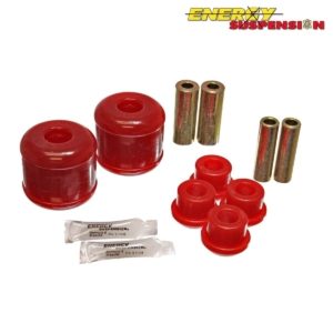 Energy Suspension Rear Trailing Arm Bushing Red (Prelude 92-01) 6 Energy Suspension 16.7105R red rear trailing arm bushing set with sleeves and grease tubes
