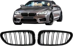BMW 6 Series Black Grilles - Twin Fin M6 Style Gloss Black (F06 F12 F13 12-18) 16 BMW 6 Series Black Grilles - Twin Fin M6 Style Gloss Black (F06 F12 F13 12-18)