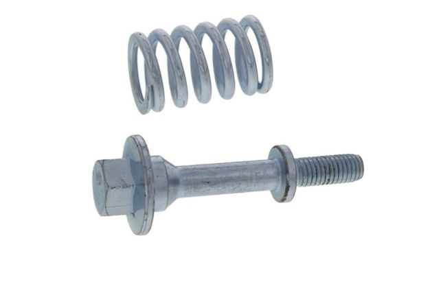 SRS Exhaust Bolt and Spring M8x70mm (Universal) 2 exhaust bolt and spring M8x70 SRS spring close-up