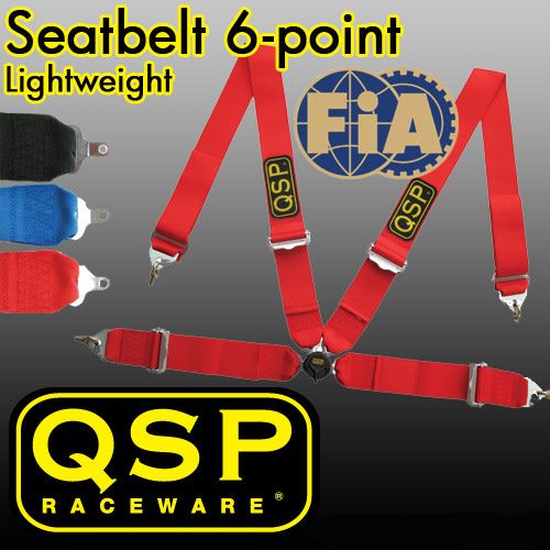 QSP 6-Point Seatbelt FIA - Lightweight Blue (Universal) 2 QRL336 2 2 1