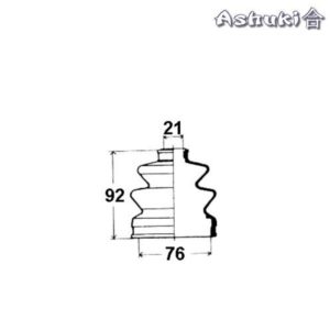 Ashuki Cover Drive Shaft Wheel Side