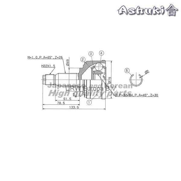 Ashuki CV Joint Outer Side 1 ash ho 160i