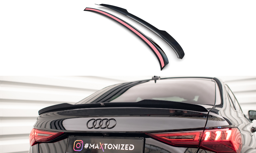 Maxton Design Audi A3 Saloon Boot Spoiler - Gloss (8Y 2020-2026) 3 au a3 8y sline s cap1g