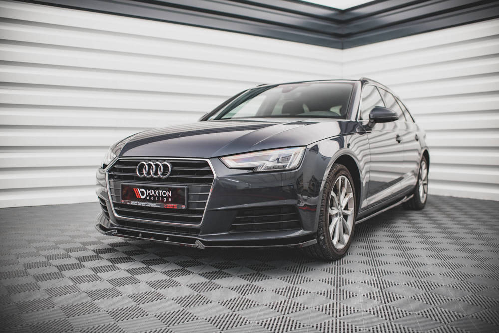 Maxton Design Audi A4 Saloon Front Lip V.1 - Gloss (B9 2015-2019) 1 Audi A4 Saloon Front Lip
