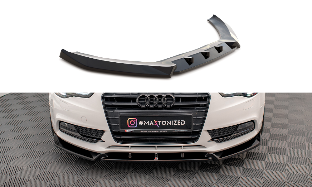 Maxton Design Audi A5 Coupe Front Lip V.1 - Gloss (8T Facelift 2011-2016) 3 au a5 1f fd1g