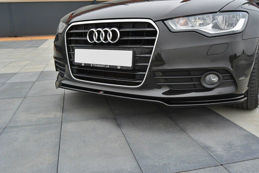 Maxton Design Audi A6 Saloon Front Lip V.1- Gloss (C7 2011-2014) 3 au a6 c7 fd1g