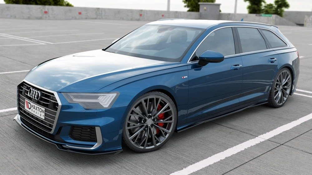 Maxton Design Audi A6 S-Line Front Lip V.1 - Gloss (C8 2018-2023) 2 au a6 c8 sline fd1g c
