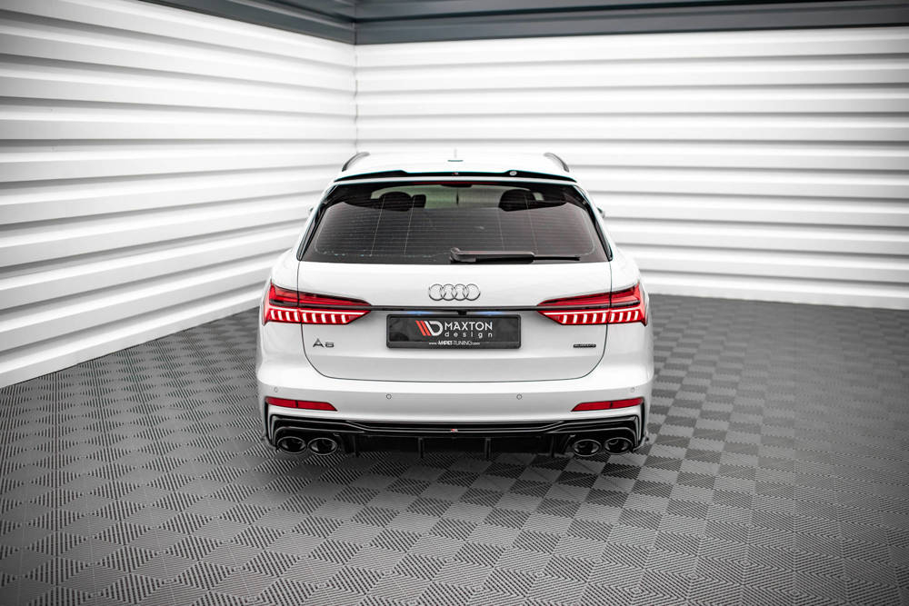 Maxton Design Audi A6 S-Line Rear Diffuser Quad - Gloss (C8 2018-2023) 2 au a6 c8 sline rs1g rs1rg b
