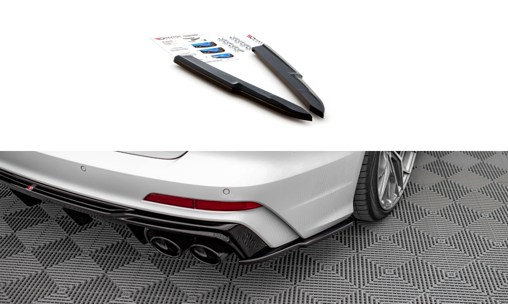 Maxton Design Audi A6 S-Line Rear Spats - Gloss ( C8 2018-2023) 4 au a6 c8 sline rsd1g