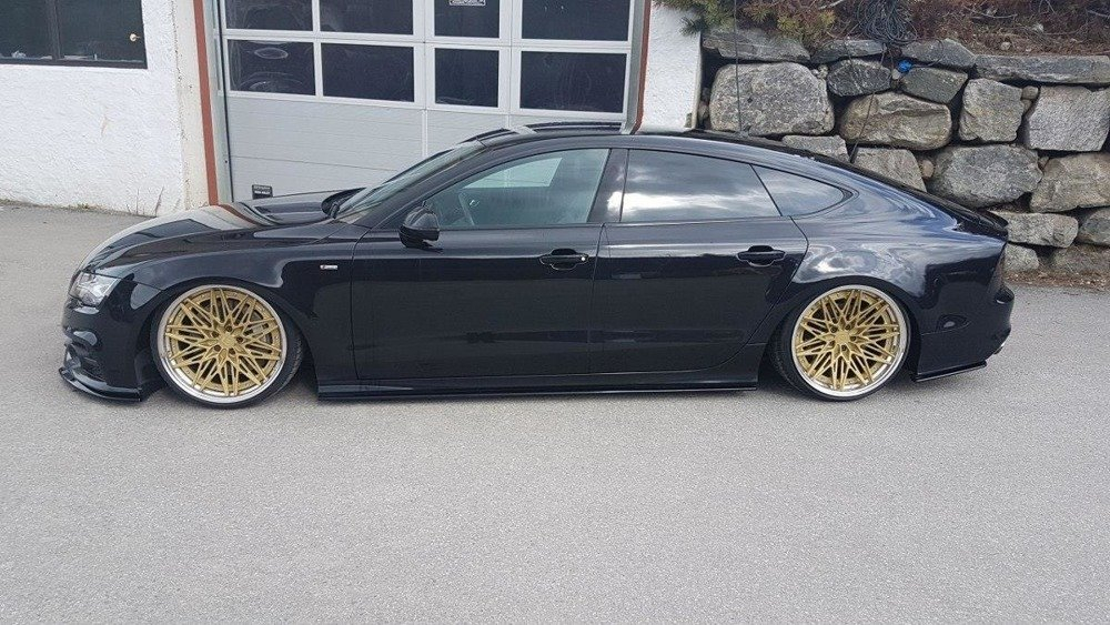 Maxton Design Audi A7 S-Line Side Skirt Extensions - Gloss (C7 2010-2014) 3 au a7 1 sline sd1g c