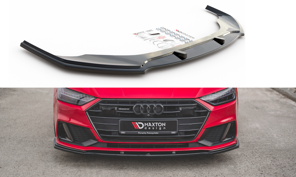 Maxton Design Audi A7 C8 Sline 17+ Front v2 Lip - Gloss Black (2017+) 4 au a7 c8 sline fd2g