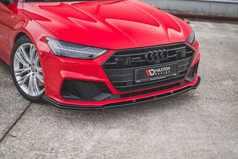 Maxton Design Audi A7 C8 Sline 17+ Front v2 Lip - Gloss Black (2017+) 3 au a7 c8 sline fd2g b