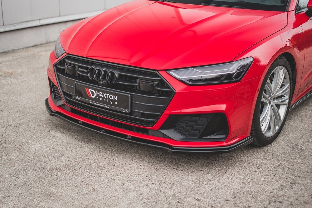 Maxton Design Audi A7 C8 Sline 17+ Front v2 Lip - Gloss Black (2017+) 2 au a7 c8 sline fd2g c