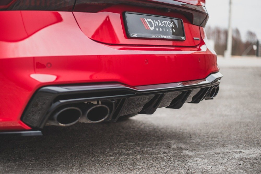 Maxton Design Audi A7 Sline Diffuser - Gloss Black Quad Exit (C8 2017-2025) 3 au a7 c8 sline rs1g d