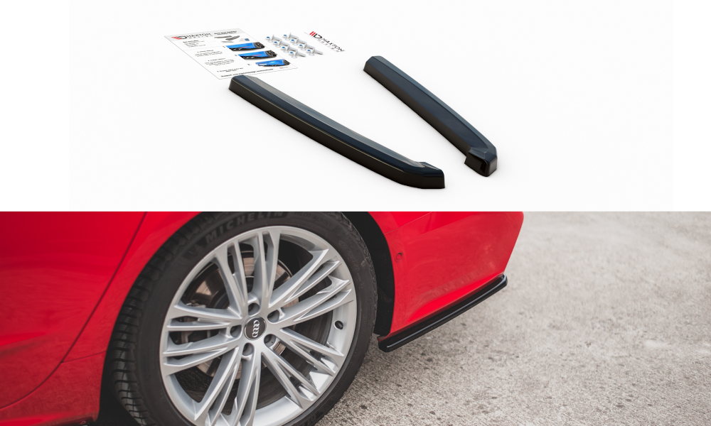 Maxton Design Audi A7 C8 Sline 17+ Rear Spats - Gloss Black (2017+) 4 au a7 c8 sline rsd1g