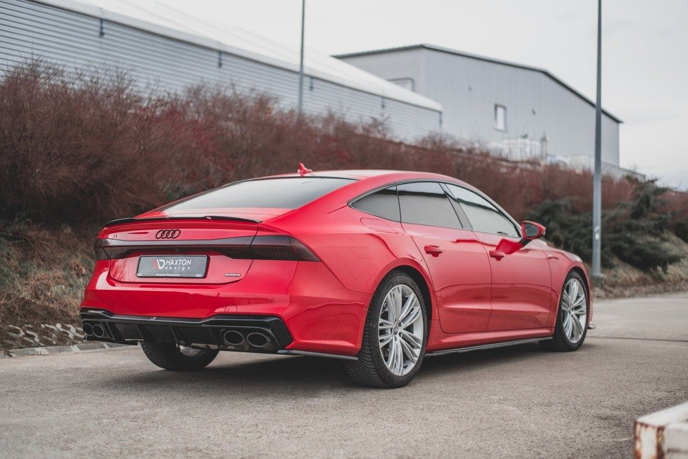 Maxton Design Audi A7 C8 Sline 17+ Side Skirt Extensions - Gloss Black (2017+) 2 au a7 c8 sline sd1g c