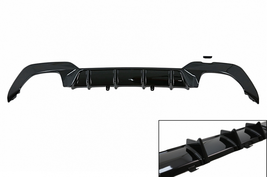 BMW 3 Series G20 Msport Diffuser - Gloss Black M340i Style (2018-2022) 4 b2b rear bumper valance diffuser suitable for bmw 3 6001465 6094996