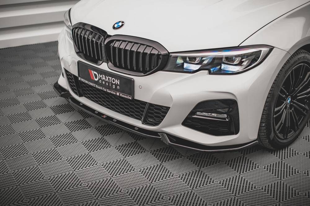 thumbnail image 2 of STM Gloss Black Front Splitter Lip Spoiler Kit For BMW 3 Series G20 G21 M Sport 2019-2020 2 of 4