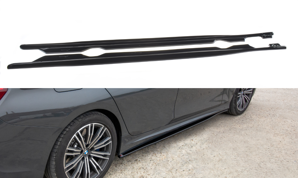 Maxton Design BMW 3 Series MSport Side Skirt Extensions - Gloss (G20 2018-2022) 4 bm 3 20 mpack sd1g