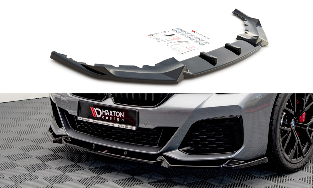 Maxton Design BMW 5 Series G30 Msport Front Lip V1 - Gloss (Facelift 2020-2023) 3 bm 5 g30f mpack fd1g