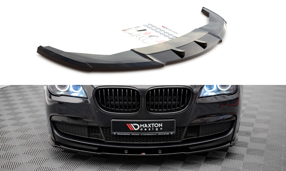 Maxton Design BMW 7 Series F01 MSport Front Lip V1 - Gloss (2008-2013) 4 bm 7 01 mpack fd1g