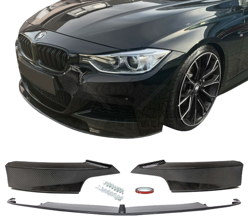 BMW 3 Series F30 Msport Splitter - Matt / Gloss / Carbon Effect Finishes Available (2013-2019) 8 dma carbon msport 180